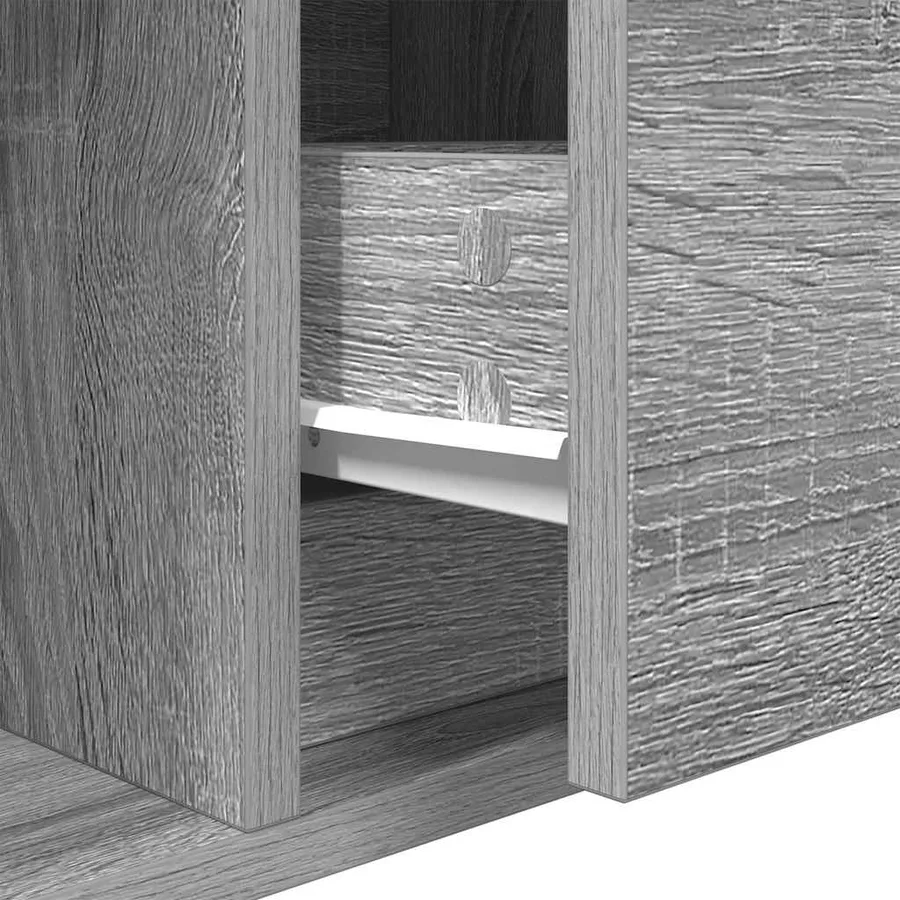 Meubles TV 2 pcs sonoma gris 100x31x25,5 cm bois d'ingénierie - 13