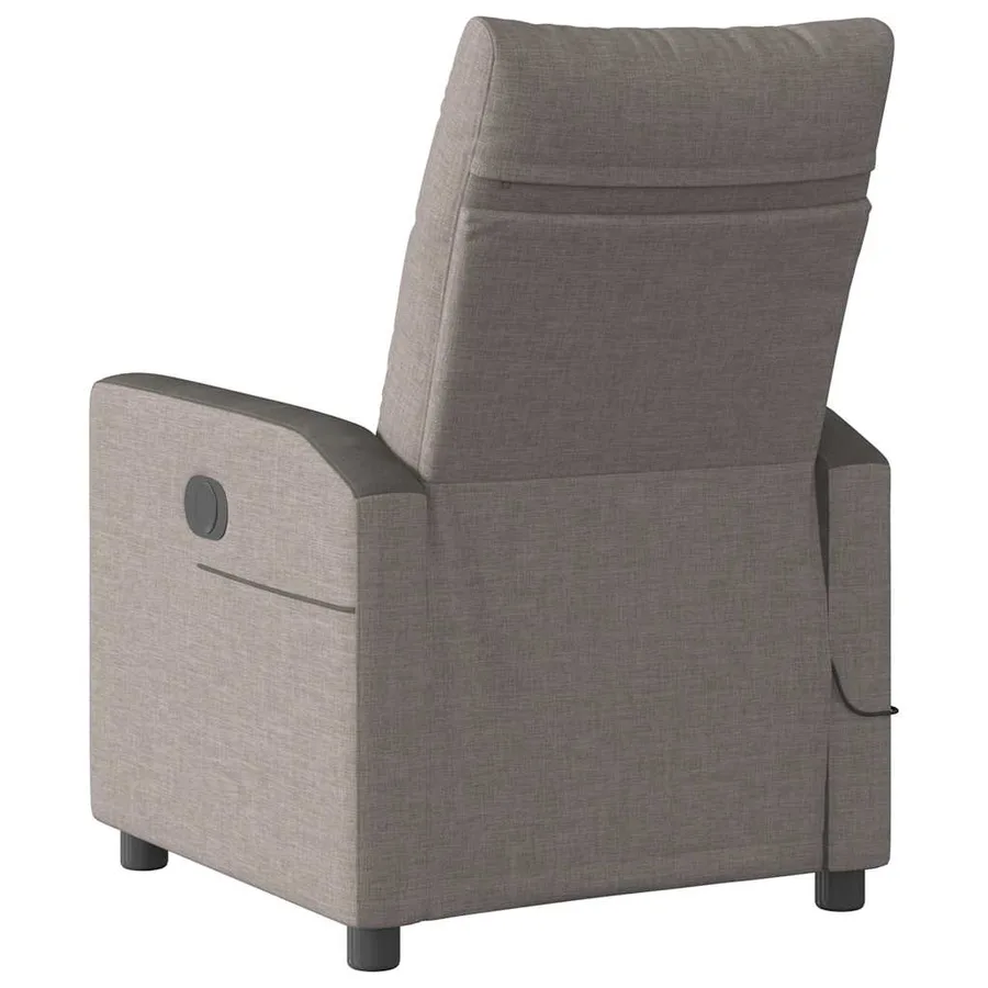 Fauteuil de massage inclinable Taupe Tissu - 5