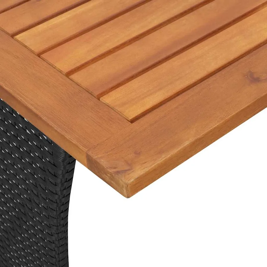 Ensemble à manger de jardin 4 pcs avec coussins noir - 12