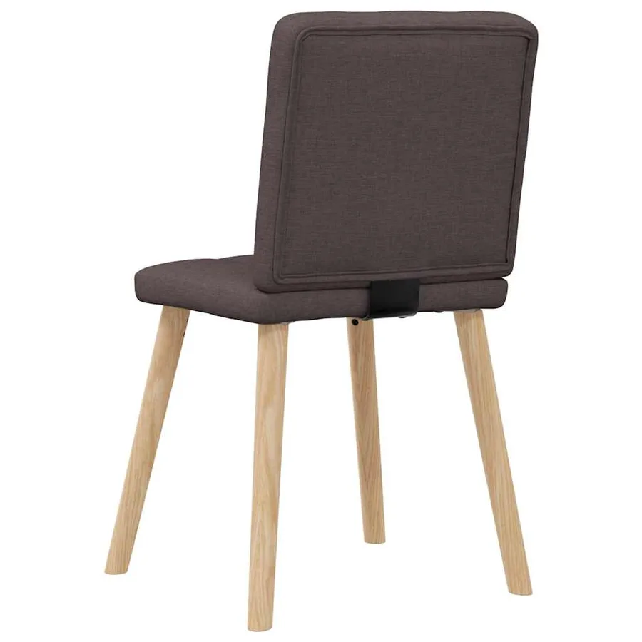 Chaises à manger lot de 4 marron foncé tissu - 6