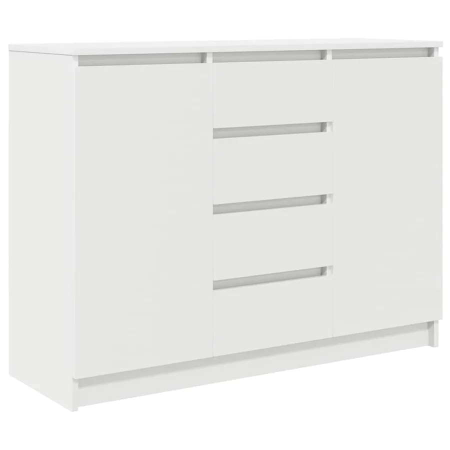 Buffet avec tiroirs blanc 100,5x35x76 cm bois d'ingénierie - 2