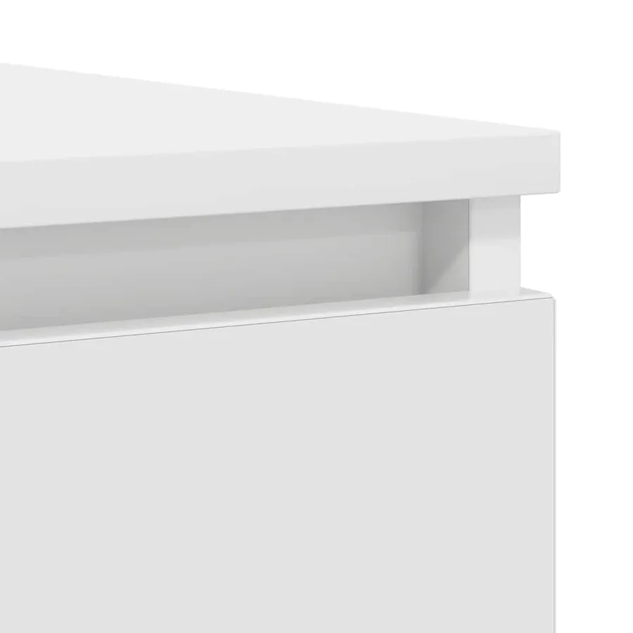 Buffet avec tiroirs blanc 100,5x35x76 cm bois d'ingénierie - 9