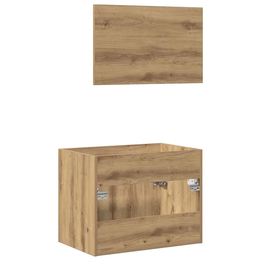 Ensemble de meubles salle de bain 2 pcs bois d'ingénierie - 8