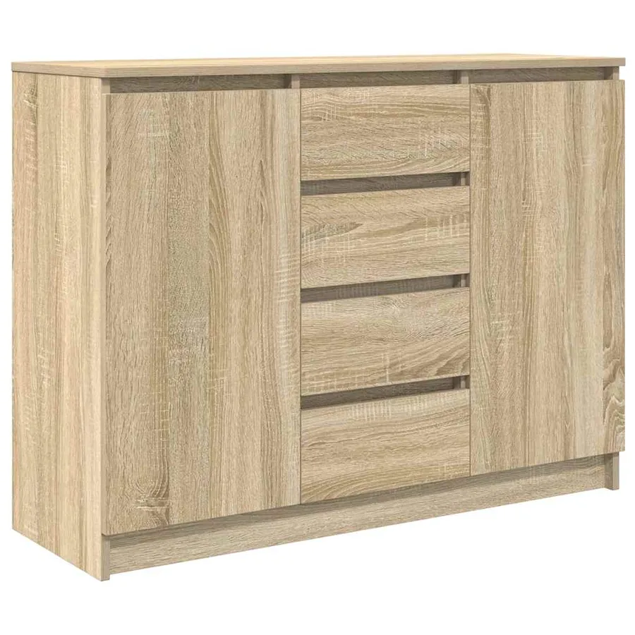 Buffet avec tiroirs chêne sonoma 100,5x35x76 cm bois ingénierie - 2