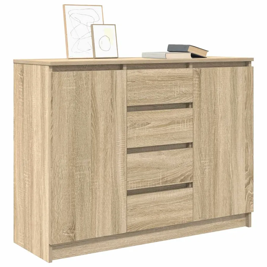 Buffet avec tiroirs chêne sonoma 100,5x35x76 cm bois ingénierie - 4