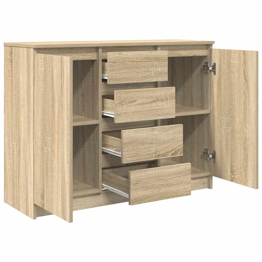 Buffet avec tiroirs chêne sonoma 100,5x35x76 cm bois ingénierie - 5