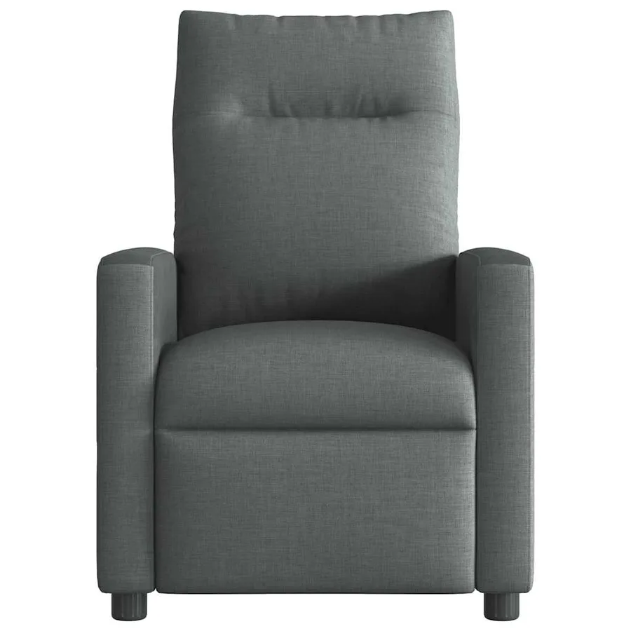 Fauteuil inclinable de massage électrique gris foncé tissu - 5