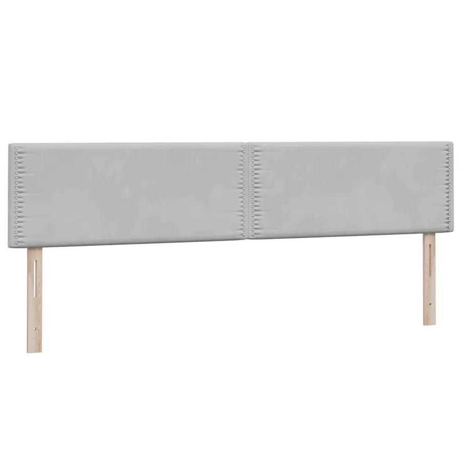 Sommier à lattes de lit et matelas gris clair 200x210cm velours - 6