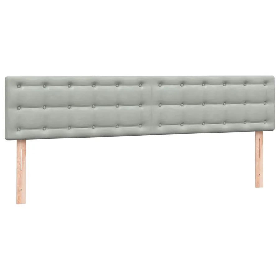 Sommier à lattes de lit et matelas gris clair 200x210cm velours - 7