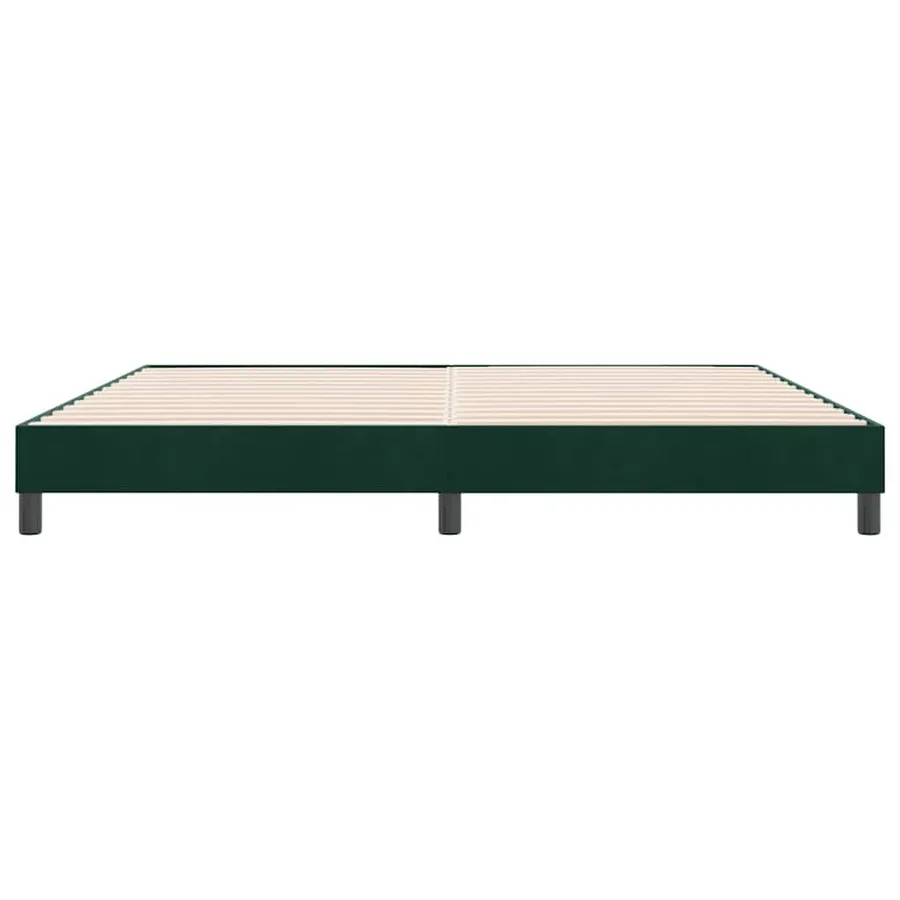 Cadre de lit sans matelas vert foncé 180x210 cm velours - 5