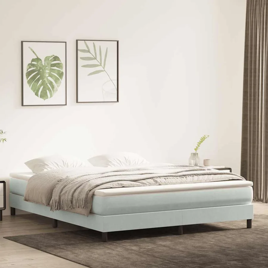 Sommier à lattes de lit sans matelas 180x210 cm velours - 4