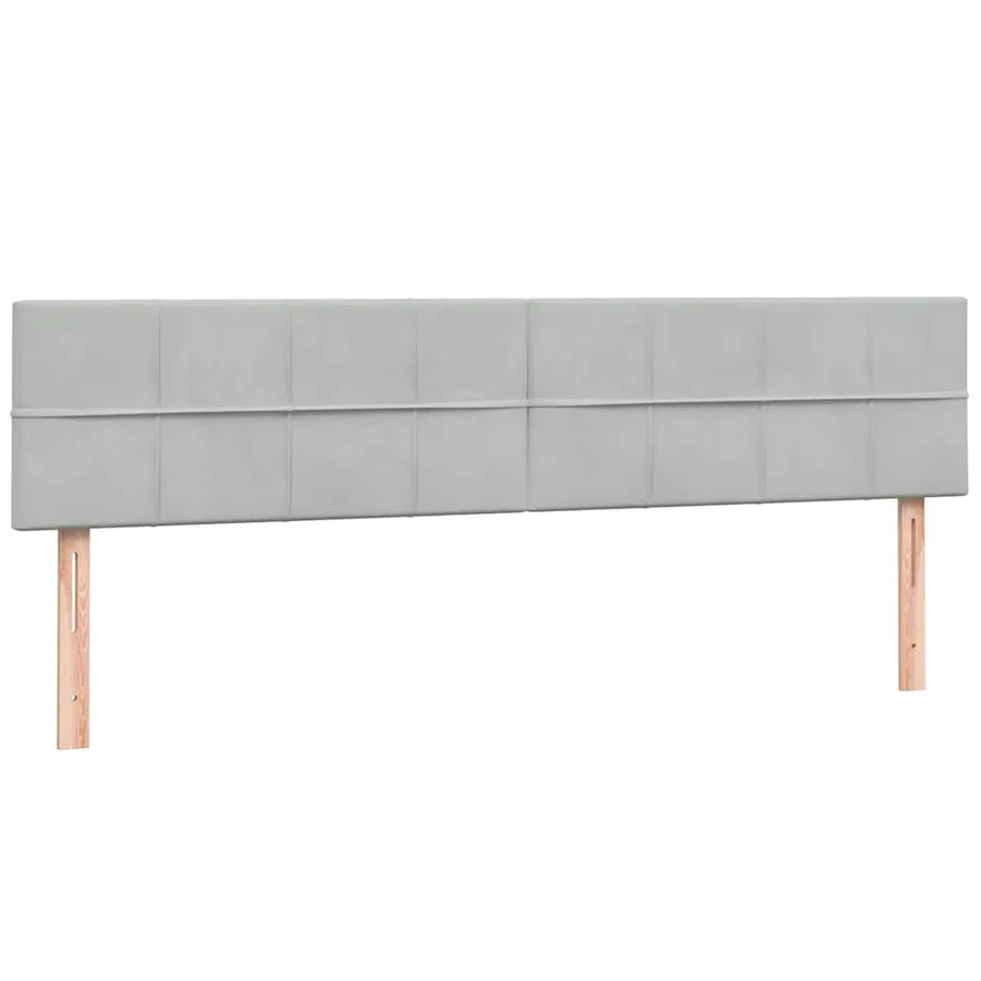 Sommier à lattes de lit et matelas gris clair 180x210cm velours - 7