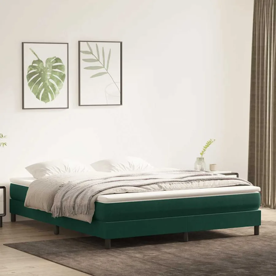 Sommier à lattes de lit sans matelas 180x210 cm velours - 4