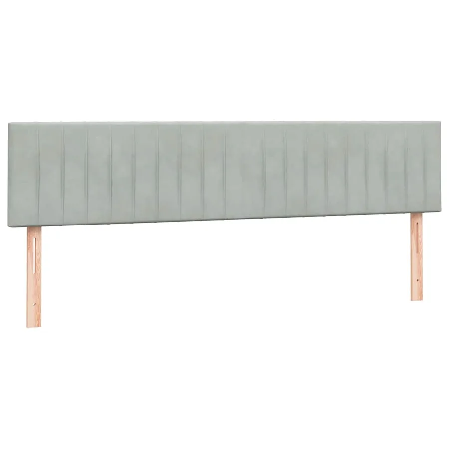 Sommier à lattes de lit et matelas gris clair 180x210cm velours - 7