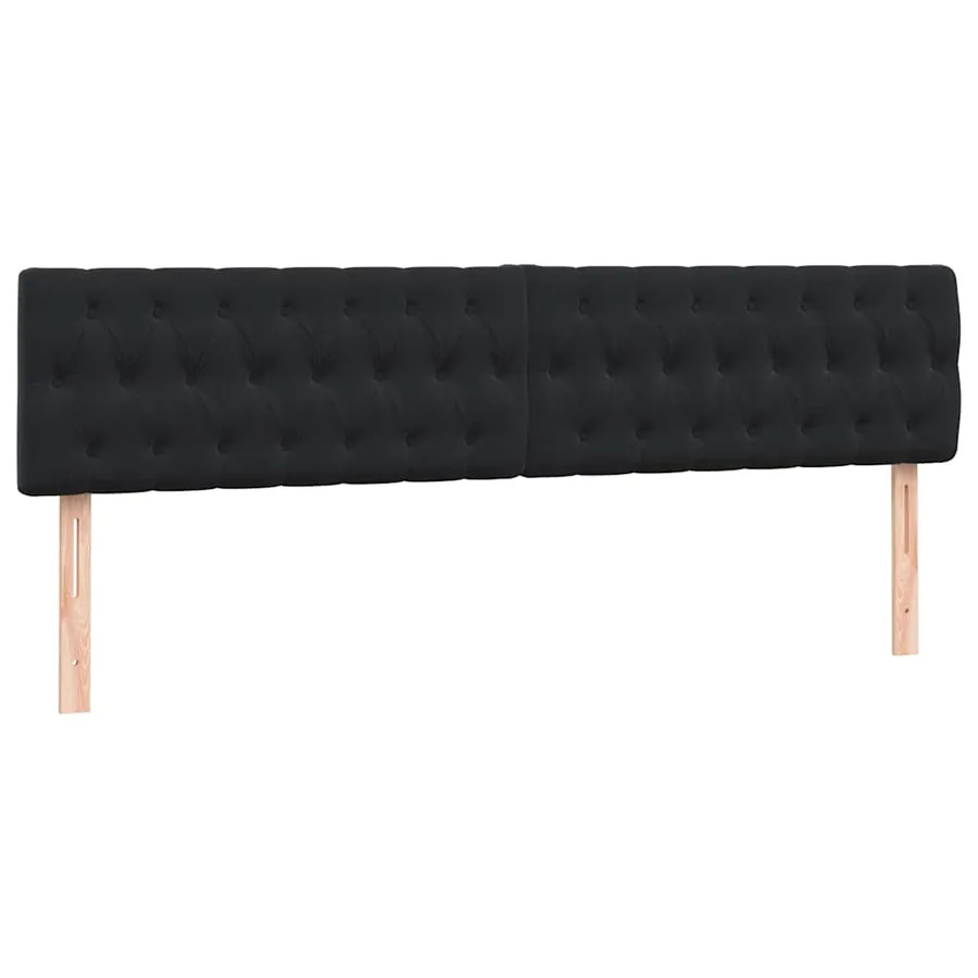 Sommier à lattes de lit avec matelas noir 200x210 cm Velours - 8