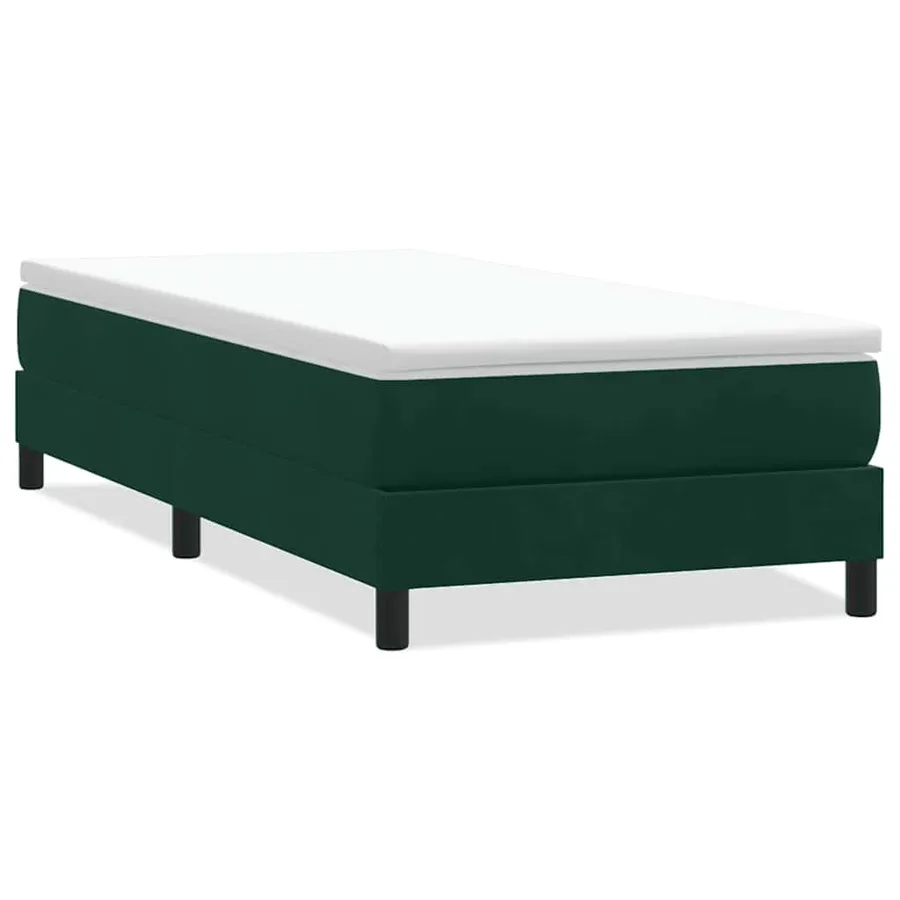 Sommier à lattes de lit sans matelas vert foncé 100x210 cm - 2