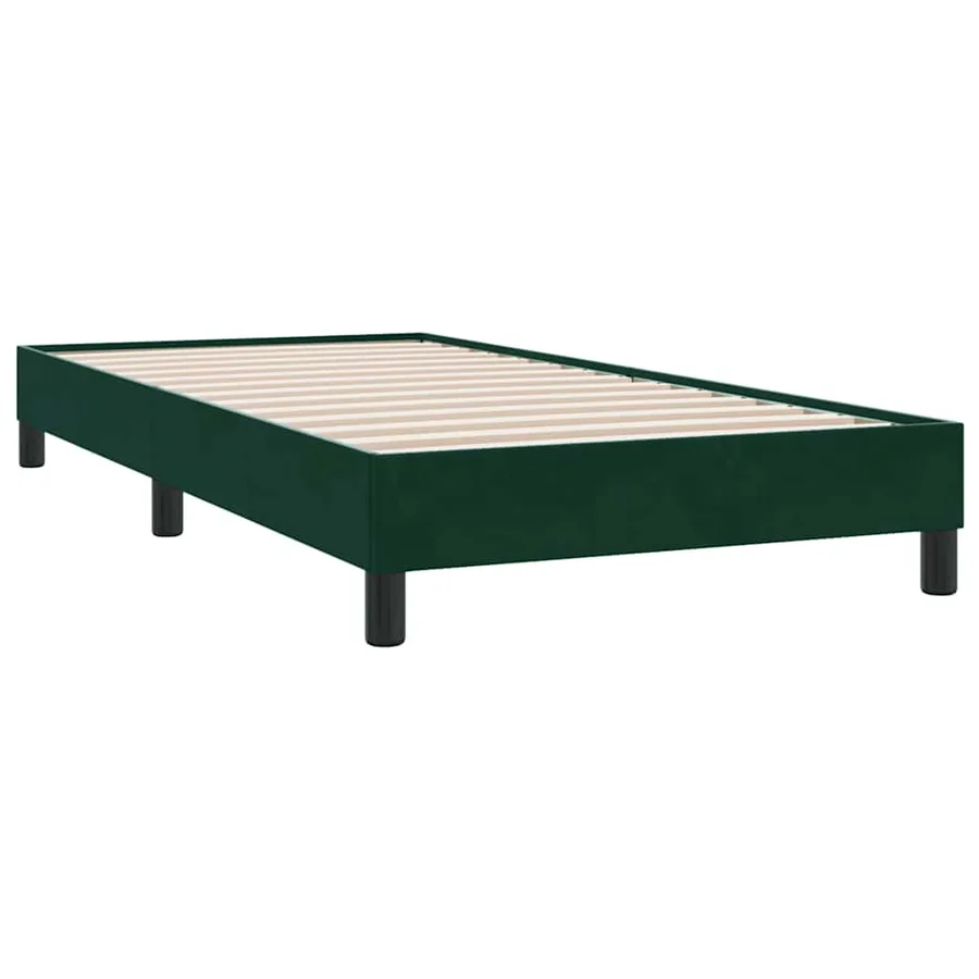 Sommier à lattes de lit sans matelas vert foncé 100x210 cm - 3