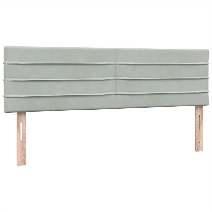 Sommier à lattes de lit et matelas gris clair 140x210cm velours - 7
