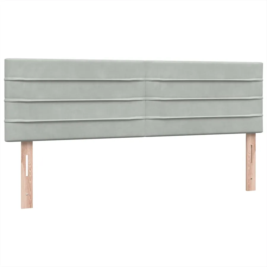 Sommier à lattes de lit et matelas gris clair 140x210cm velours - 7