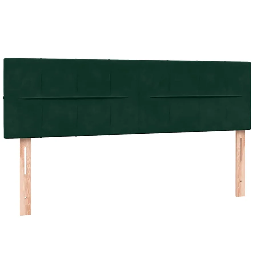 Sommier à lattes de lit et matelas vert foncé 160x210cm velours - 7