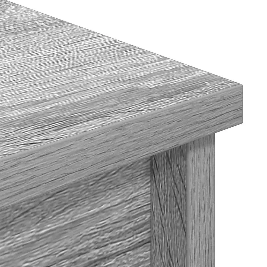 Buffet haut sonoma gris 50x35x180 cm bois d'ingénierie - 9