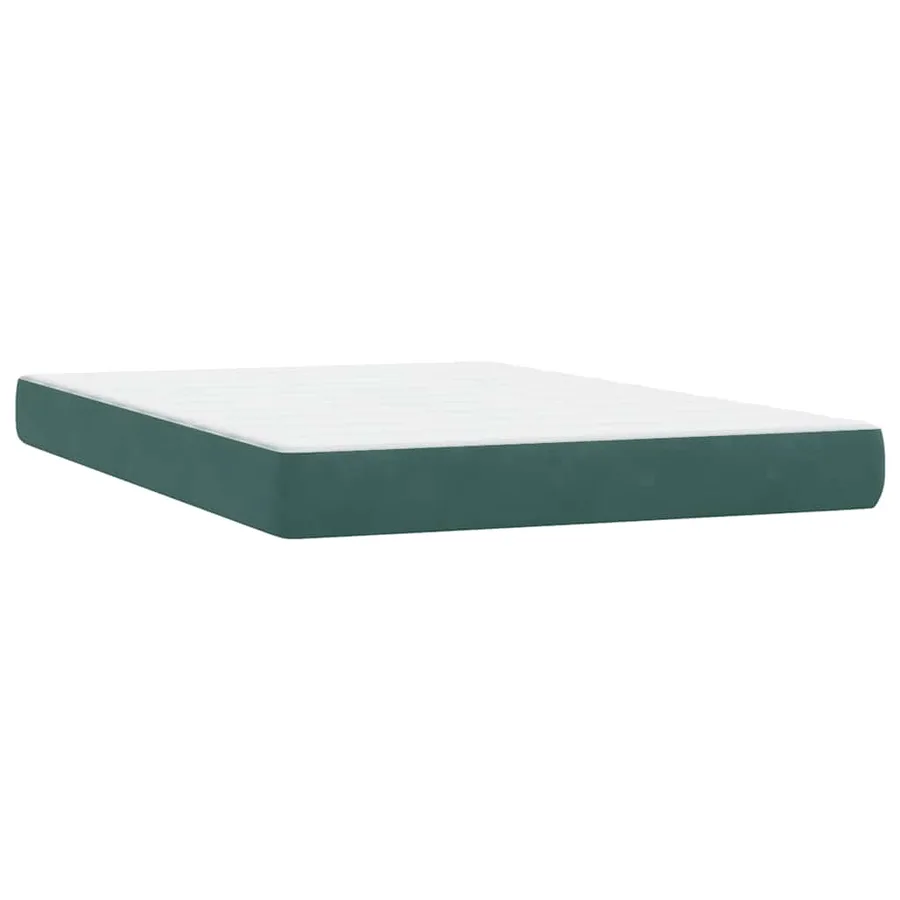 Sommier à lattes de lit et matelas vert foncé 160x210cm velours - 7