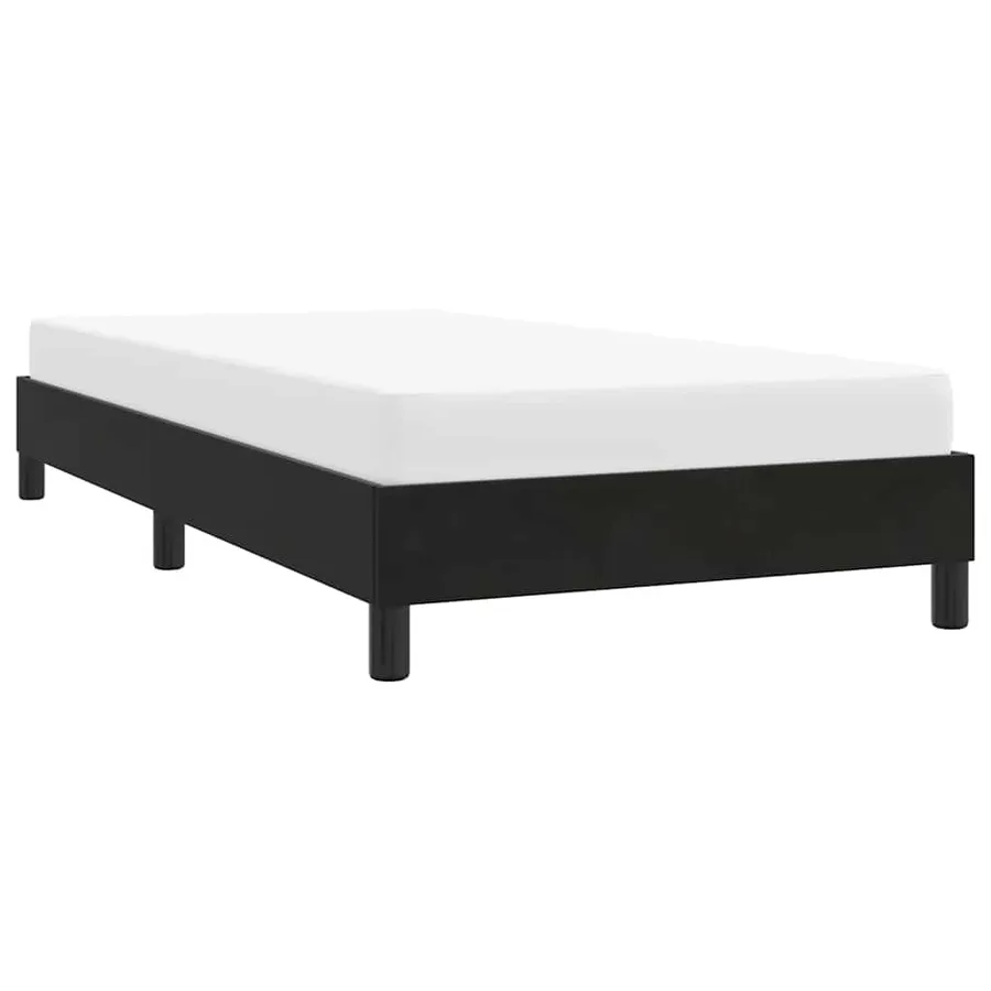Cadre de lit sans matelas noir 90x220 cm velours - 4