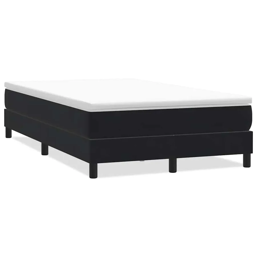 Sommier à lattes de lit sans matelas noir 120x210 cm velours - 2