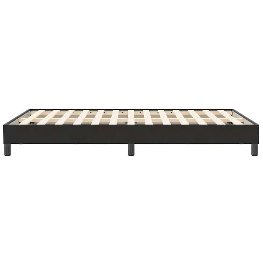 Sommier à lattes de lit sans matelas noir 120x210 cm velours - 6