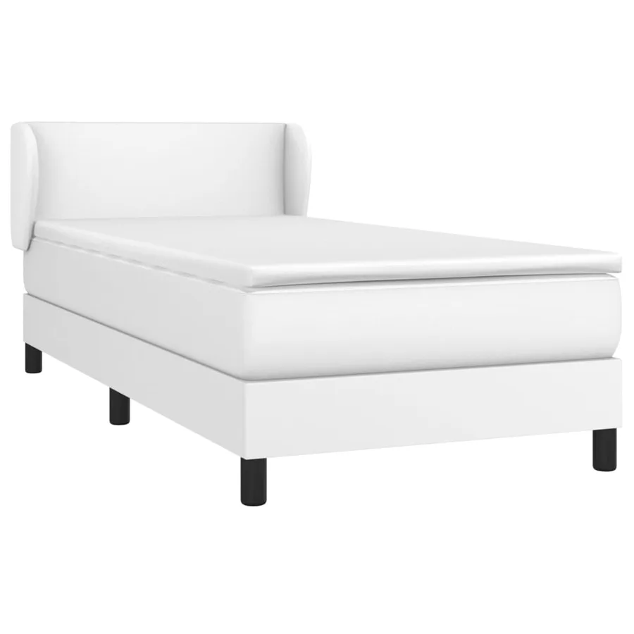 Sommier à lattes de lit avec matelas Blanc 100x200cm Similicuir - 3