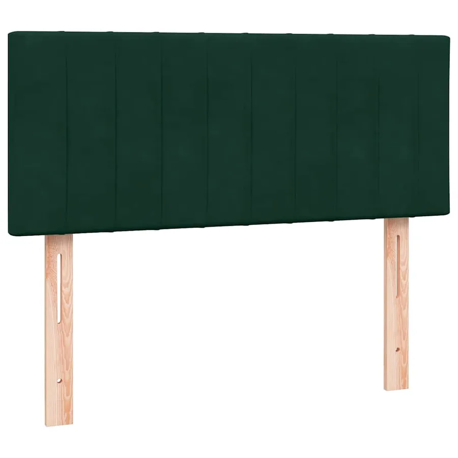 Sommier à lattes de lit et matelas et LED vert foncé 120x210cm velours - 7