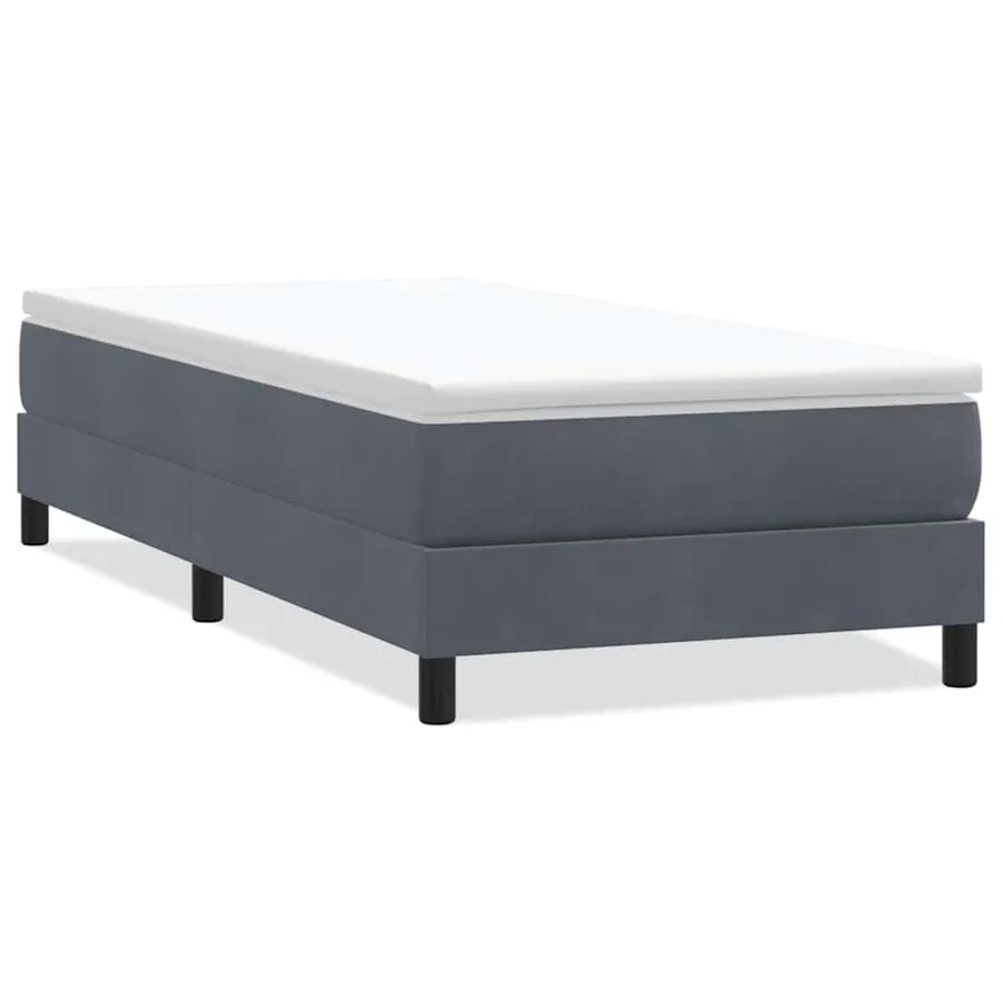 Sommier à lattes de lit sans matelas gris foncé 90x220 cm - 2