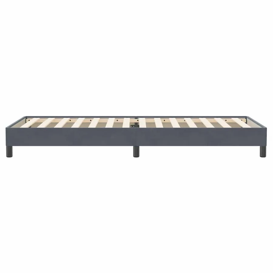 Sommier à lattes de lit sans matelas gris foncé 90x220 cm - 6