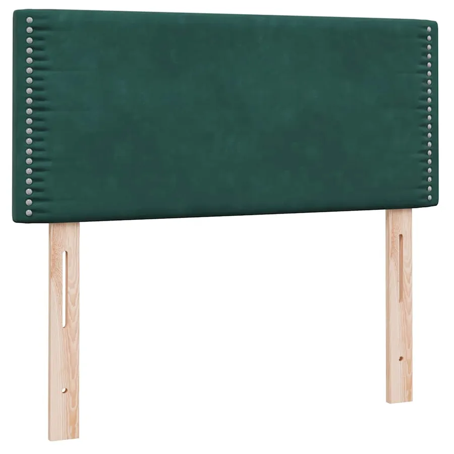 Sommier à lattes de lit et matelas vert foncé 80x210 cm velours - 7