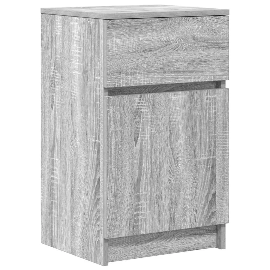 Tables de chevet 2 pcs sonoma gris 39x35x65cm bois d'ingénierie - 5