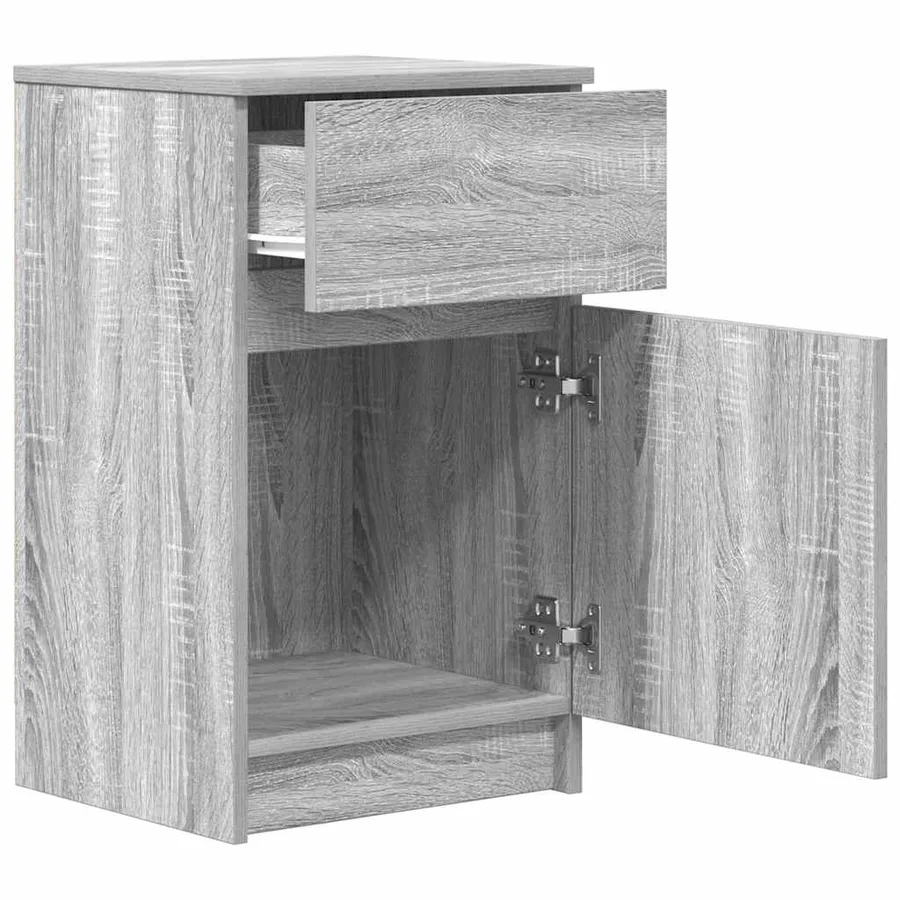 Tables de chevet 2 pcs sonoma gris 39x35x65cm bois d'ingénierie - 6