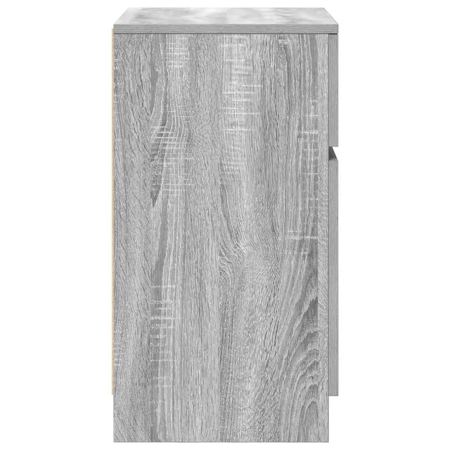 Tables de chevet 2 pcs sonoma gris 39x35x65cm bois d'ingénierie - 8