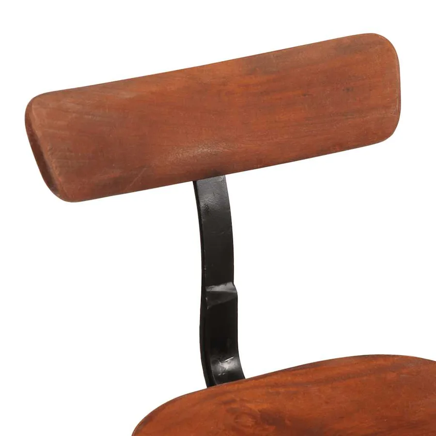 Tabourets de bar lot de 2 49x43x79 cm bois de manguier massif - 5