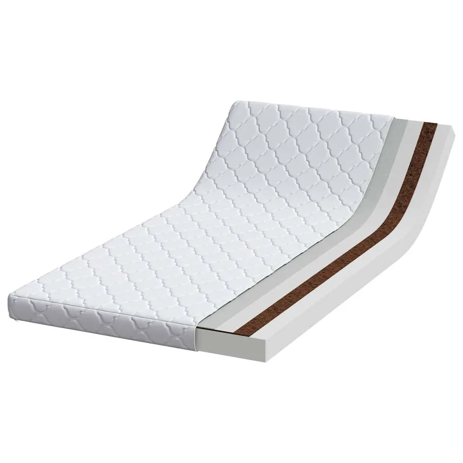 Matelas Blanc 90 x 190 cm Tissu jacquard - 3