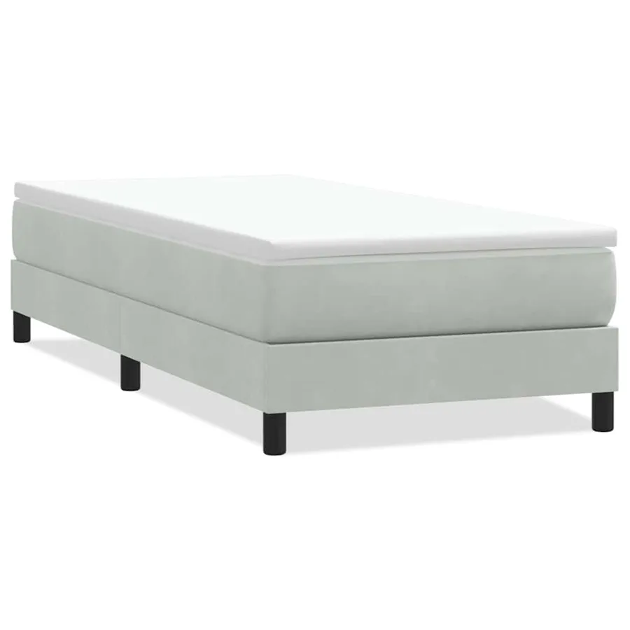Sommier à lattes de lit sans matelas gris clair 80x220 cm - 2
