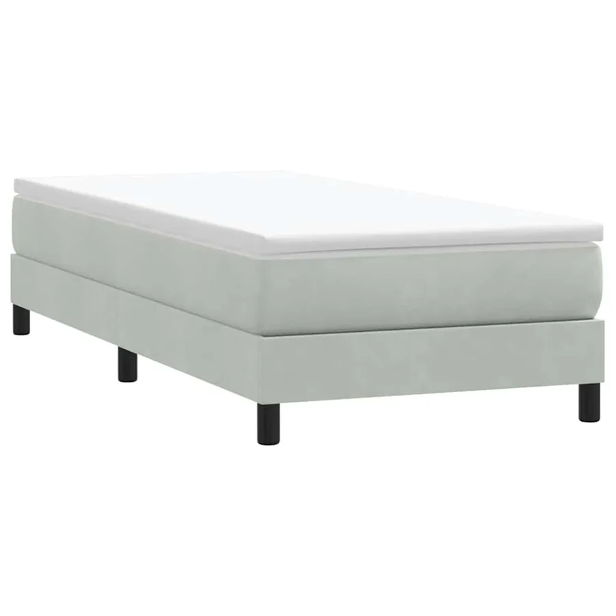 Sommier à lattes de lit sans matelas gris clair 80x220 cm - 3