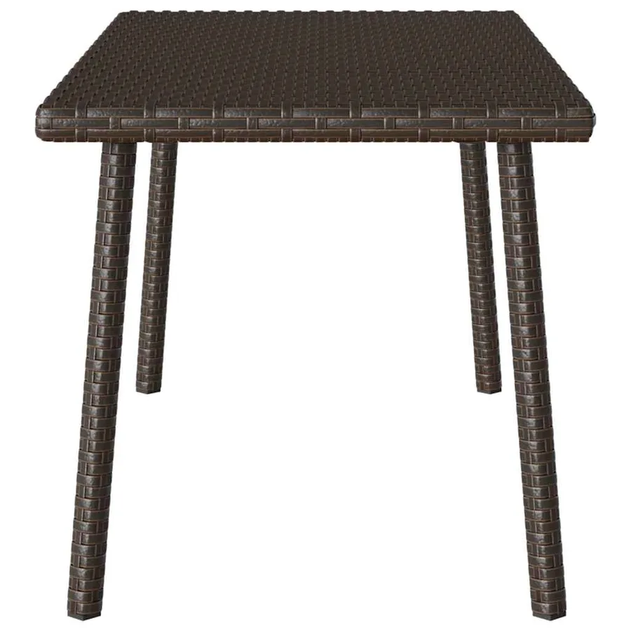 Table basse de jardin rectangulaire marron 40x40x37 cm rotin - 5