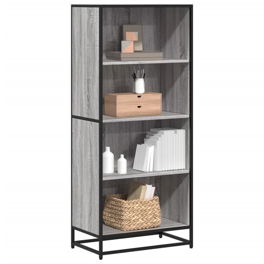 Bibliothèque sonoma gris 60x35x139 cm bois d'ingénierie