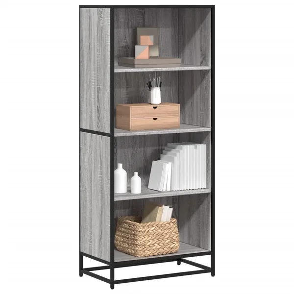 Bibliothèque sonoma gris 60x35x139 cm bois d'ingénierie