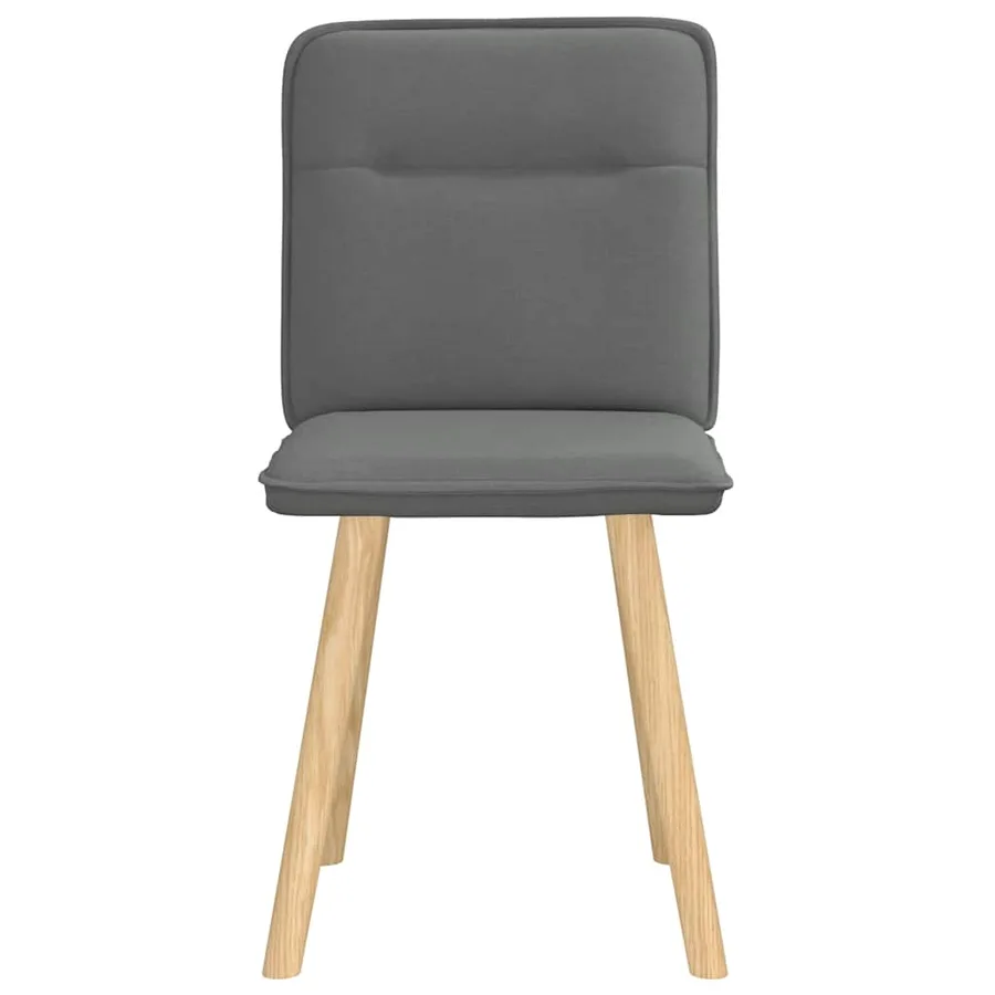 Chaises à manger lot de 2 gris foncé tissu - 4