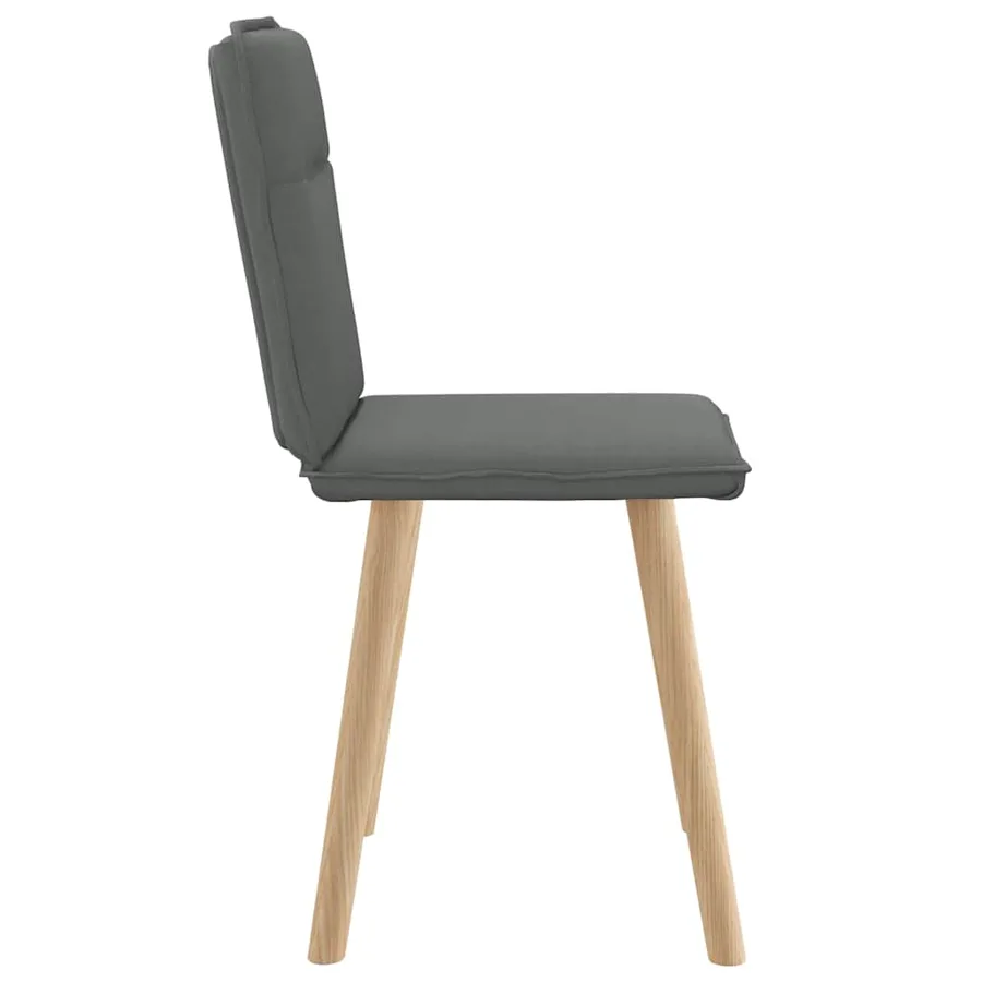 Chaises à manger lot de 2 gris foncé tissu - 5