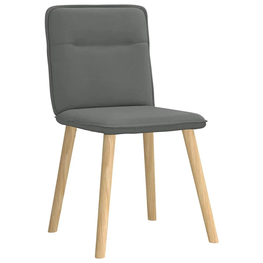 Chaises à manger lot de 6 gris foncé tissu - 3