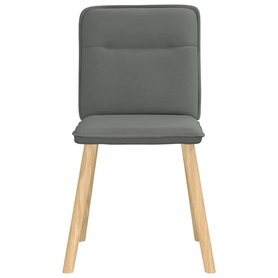 Chaises à manger lot de 6 gris foncé tissu - 4