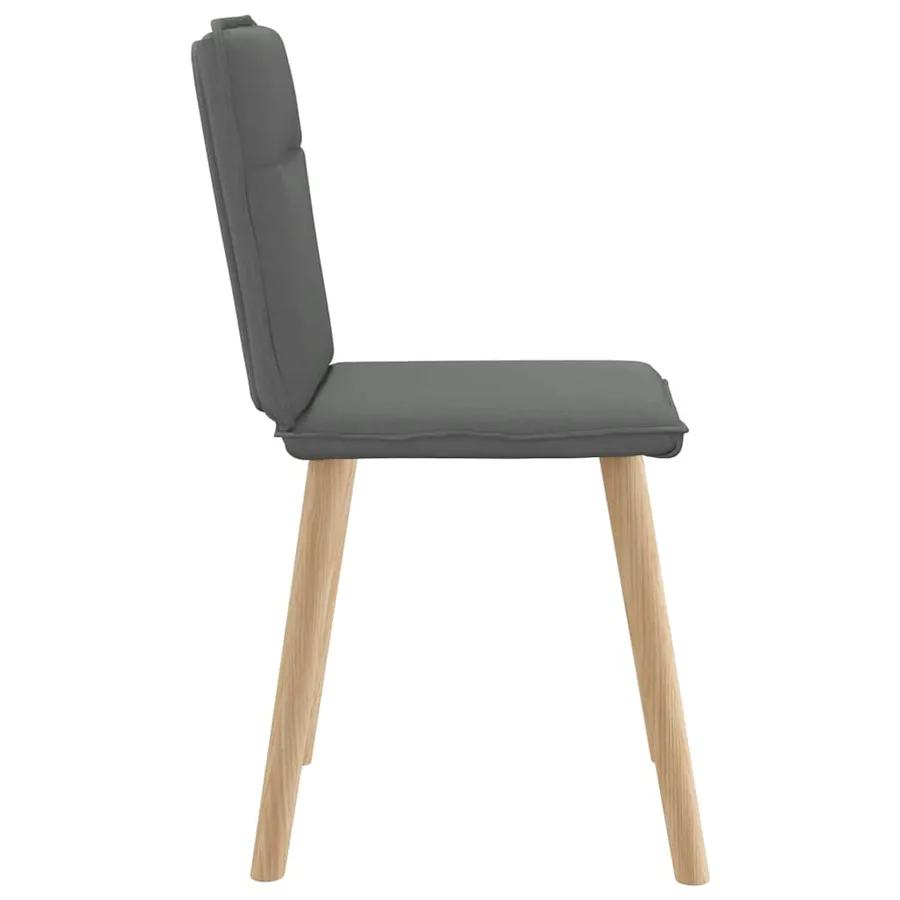 Chaises à manger lot de 6 gris foncé tissu - 5