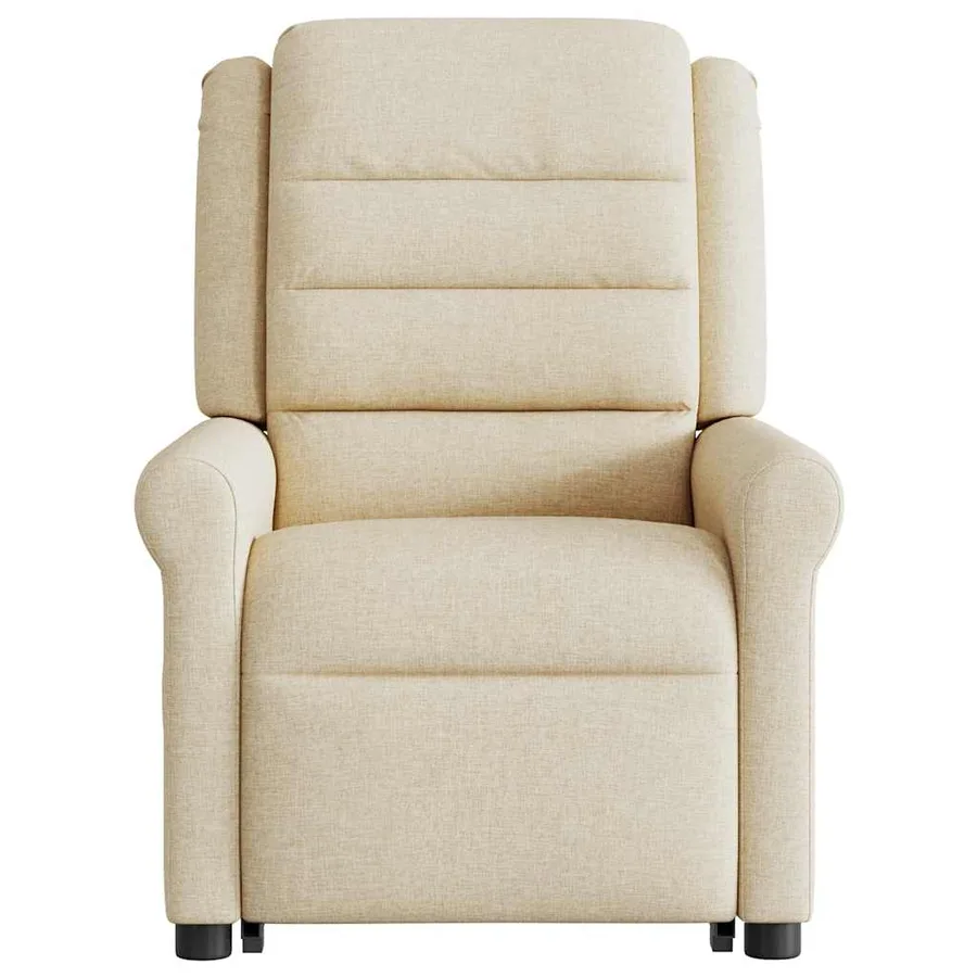 Fauteuil inclinable de massage électrique Crème Tissu - 5